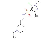 5-chloro-N-[2-(1-ethylpiperidin-3-yl)ethyl]-1,3-dimethyl-1H-pyrazole-4-sulfonamide