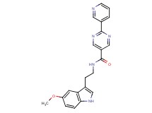 N-[2-(5-methoxy-1H-indol-3-yl)ethyl]-2-(3-pyridinyl)-5-pyrimidinecarboxamide