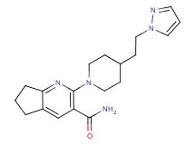 2-{4-[2-(1H-pyrazol-1-yl)ethyl]-1-piperidinyl}-6,7-dihydro-5H-cyclopenta[b]pyridine-3-carboxamide