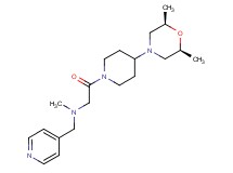(2-{4-[(2R*,6S*)-2,6-dimethyl-4-morpholinyl]-1-piperidinyl}-2-oxoethyl)methyl(4-pyridinylmethyl)amine