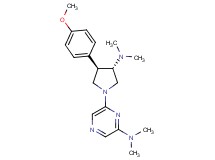 6-[(3S*,4R*)-3-(dimethylamino)-4-(4-methoxyphenyl)-1-pyrrolidinyl]-N,N-dimethyl-2-pyrazinamine