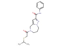 5-[(isopropylthio)acetyl]-N-phenyl-5,6,7,8-tetrahydro-4H-pyrazolo[1,5-a][1,4]diazepine-2-carboxamide
