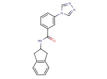 N-(2,3-dihydro-1H-inden-2-yl)-3-(4H-1,2,4-triazol-4-yl)benzamide