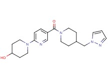1-(5-{[4-(1H-pyrazol-1-ylmethyl)-1-piperidinyl]carbonyl}-2-pyridinyl)-4-piperidinol