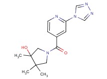 3,4,4-trimethyl-1-[2-(4H-1,2,4-triazol-4-yl)isonicotinoyl]pyrrolidin-3-ol