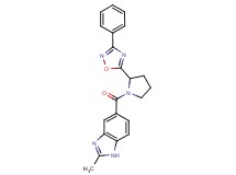 2-methyl-5-{[2-(3-phenyl-1,2,4-oxadiazol-5-yl)-1-pyrrolidinyl]carbonyl}-1H-benzimidazole