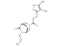 (1S*,5R*)-3-[3-(4,5-dimethyl-1H-pyrazol-3-yl)propanoyl]-6-propyl-3,6-diazabicyclo[3.2.2]nonan-7-one