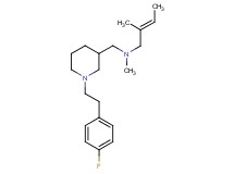 (2E)-N-({1-[2-(4-fluorophenyl)ethyl]-3-piperidinyl}methyl)-N,2-dimethyl-2-buten-1-amine