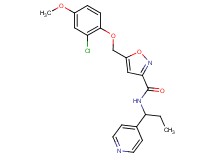 5-[(2-chloro-4-methoxyphenoxy)methyl]-N-[1-(4-pyridinyl)propyl]-3-isoxazolecarboxamide