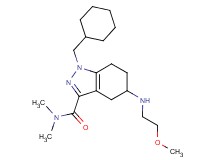 1-(cyclohexylmethyl)-5-[(2-methoxyethyl)amino]-N,N-dimethyl-4,5,6,7-tetrahydro-1H-indazole-3-carboxamide