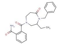 2-[(4-benzyl-3-ethyl-5-oxo-1,4-diazepan-1-yl)carbonyl]benzamide
