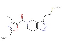 5-[(2-ethyl-4-methyl-1,3-oxazol-5-yl)carbonyl]-3-[2-(methylthio)ethyl]-4,5,6,7-tetrahydro-1H-pyrazolo[4,3-c]pyridine