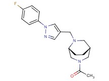 (1R*,5R*)-3-acetyl-6-{[1-(4-fluorophenyl)-1H-pyrazol-4-yl]methyl}-3,6-diazabicyclo[3.2.2]nonane