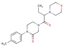 1-(4-methylphenyl)-4-[2-(4-morpholinyl)butanoyl]-2-piperazinone