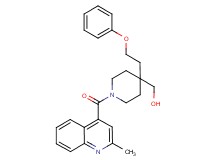 [1-[(2-methyl-4-quinolinyl)carbonyl]-4-(2-phenoxyethyl)-4-piperidinyl]methanol