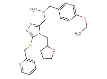 (4-ethoxybenzyl)methyl{[5-[(2-pyridinylmethyl)thio]-4-(tetrahydro-2-furanylmethyl)-4H-1,2,4-triazol-3-yl]methyl}amine