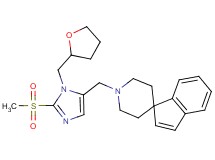 1'-{[2-(methylsulfonyl)-1-(tetrahydro-2-furanylmethyl)-1H-imidazol-5-yl]methyl}spiro[indene-1,4'-piperidine]