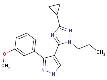 3-cyclopropyl-5-[3-(3-methoxyphenyl)-1H-pyrazol-4-yl]-1-propyl-1H-1,2,4-triazole