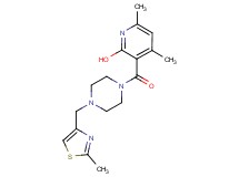 4,6-dimethyl-3-({4-[(2-methyl-1,3-thiazol-4-yl)methyl]-1-piperazinyl}carbonyl)-2-pyridinol