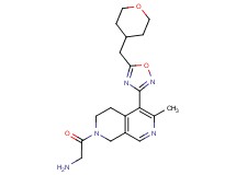 {2-[6-methyl-5-[5-(tetrahydro-2H-pyran-4-ylmethyl)-1,2,4-oxadiazol-3-yl]-3,4-dihydro-2,7-naphthyridin-2(1H)-yl]-2-oxoethyl}amine trifluoroacetate