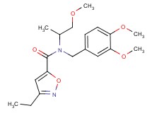 N-(3,4-dimethoxybenzyl)-3-ethyl-N-(2-methoxy-1-methylethyl)isoxazole-5-carboxamide
