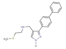 N-{[3-(4-biphenylyl)-1H-pyrazol-4-yl]methyl}-2-(methylthio)ethanamine