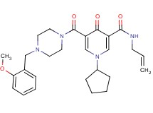 N-allyl-1-cyclopentyl-5-{[4-(2-methoxybenzyl)-1-piperazinyl]carbonyl}-4-oxo-1,4-dihydro-3-pyridinecarboxamide