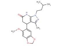 4-(6-methoxy-1,3-benzodioxol-5-yl)-3-methyl-1-(3-methylbutyl)-1,4,5,7-tetrahydro-6H-pyrazolo[3,4-b]pyridin-6-one