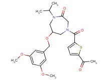 4-[(5-acetyl-2-thienyl)carbonyl]-6-[(3,5-dimethoxybenzyl)oxy]-1-isopropyl-1,4-diazepan-2-one