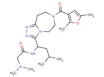 N~1~-{1-[7-(2,5-dimethyl-3-furoyl)-6,7,8,9-tetrahydro-5H-[1,2,4]triazolo[4,3-d][1,4]diazepin-3-yl]-3-methylbutyl}-N~2~,N~2~-dimethylglycinamide