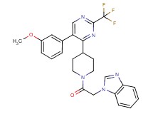 1-(2-{4-[5-(3-methoxyphenyl)-2-(trifluoromethyl)-4-pyrimidinyl]-1-piperidinyl}-2-oxoethyl)-1H-benzimidazole