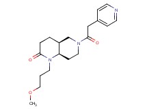 (4aS*,8aR*)-1-(3-methoxypropyl)-6-(pyridin-4-ylacetyl)octahydro-1,6-naphthyridin-2(1H)-one