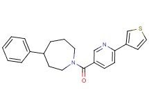 4-phenyl-1-{[6-(3-thienyl)pyridin-3-yl]carbonyl}azepane