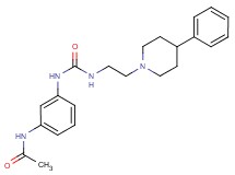 N-{3-[({[2-(4-phenylpiperidin-1-yl)ethyl]amino}carbonyl)amino]phenyl}acetamide