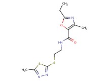 2-ethyl-4-methyl-N-{2-[(5-methyl-1,3,4-thiadiazol-2-yl)thio]ethyl}-1,3-oxazole-5-carboxamide