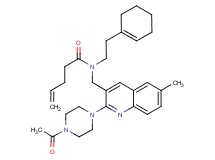 N-{[2-(4-acetyl-1-piperazinyl)-6-methyl-3-quinolinyl]methyl}-N-[2-(1-cyclohexen-1-yl)ethyl]-4-pentenamide