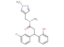 3-(3-chlorophenyl)-3-(2-hydroxyphenyl)-N-methyl-N-[(1-methyl-1H-pyrazol-4-yl)methyl]propanamide