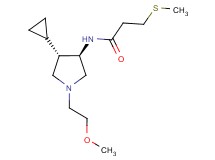 N-[rel-(3R,4S)-4-cyclopropyl-1-(2-methoxyethyl)-3-pyrrolidinyl]-3-(methylthio)propanamide hydrochloride