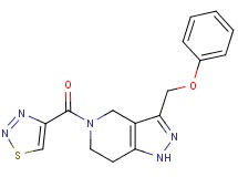 3-(phenoxymethyl)-5-(1,2,3-thiadiazol-4-ylcarbonyl)-4,5,6,7-tetrahydro-1H-pyrazolo[4,3-c]pyridine