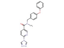 N-methyl-N-(4-phenoxybenzyl)-6-(4H-1,2,4-triazol-4-yl)nicotinamide