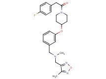1-[3-({1-[(4-fluorophenyl)acetyl]-4-piperidinyl}oxy)phenyl]-N-methyl-N-[(4-methyl-1,2,5-oxadiazol-3-yl)methyl]methanamine