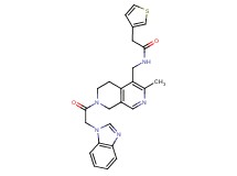 N-{[7-(1H-benzimidazol-1-ylacetyl)-3-methyl-5,6,7,8-tetrahydro-2,7-naphthyridin-4-yl]methyl}-2-(3-thienyl)acetamide