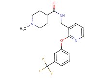 1-methyl-N-({2-[3-(trifluoromethyl)phenoxy]-3-pyridinyl}methyl)-4-piperidinecarboxamide