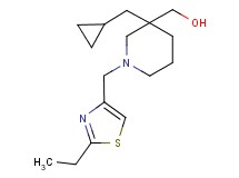 {3-(cyclopropylmethyl)-1-[(2-ethyl-1,3-thiazol-4-yl)methyl]piperidin-3-yl}methanol