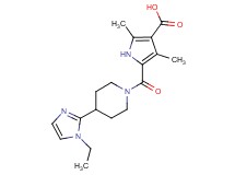 5-{[4-(1-ethyl-1H-imidazol-2-yl)piperidin-1-yl]carbonyl}-2,4-dimethyl-1H-pyrrole-3-carboxylic acid