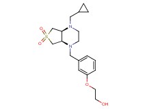 2-(3-{[(4aS*,7aR*)-4-(cyclopropylmethyl)-6,6-dioxidohexahydrothieno[3,4-b]pyrazin-1(2H)-yl]methyl}phenoxy)ethanol