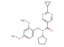 N-cyclopentyl-2-cyclopropyl-N-(2,4-dimethoxybenzyl)pyrimidine-5-carboxamide