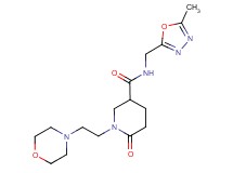 N-[(5-methyl-1,3,4-oxadiazol-2-yl)methyl]-1-[2-(4-morpholinyl)ethyl]-6-oxo-3-piperidinecarboxamide