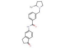 3-[(2-methylpyrrolidin-1-yl)methyl]-N-(1-oxo-2,3-dihydro-1H-inden-5-yl)benzamide