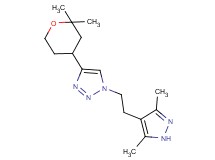 1-[2-(3,5-dimethyl-1H-pyrazol-4-yl)ethyl]-4-(2,2-dimethyltetrahydro-2H-pyran-4-yl)-1H-1,2,3-triazole